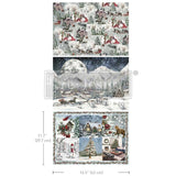 A3 Decoupage Fiber Pack Snowfall Splendor