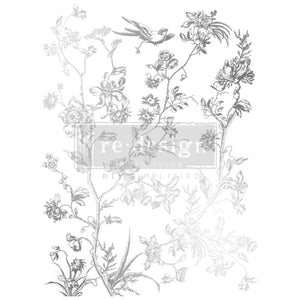 Decor Foil Transfers Kacha Silver Bird