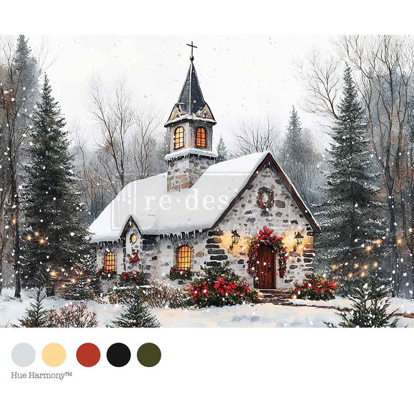 A4 Decoupage Fiber Cozy Barn Blessings