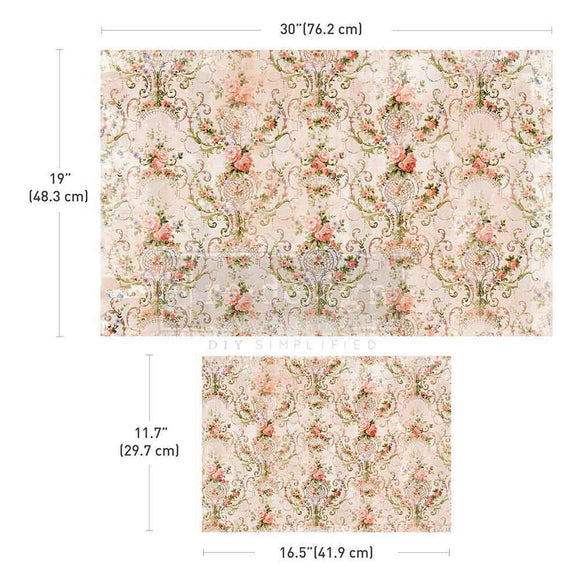 Decoupage Fiber Paper Set Blushing Bloom