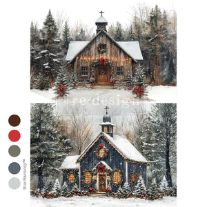 A4 Decoupage Fiber Christmas in The Woods