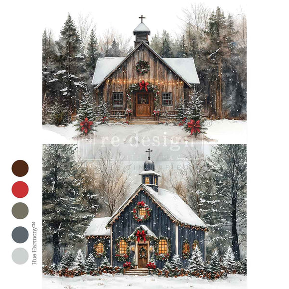 A4 Decoupage Fiber Christmas in The Woods