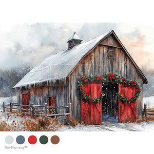 A4 Decoupage Fiber Cranberry Cabin