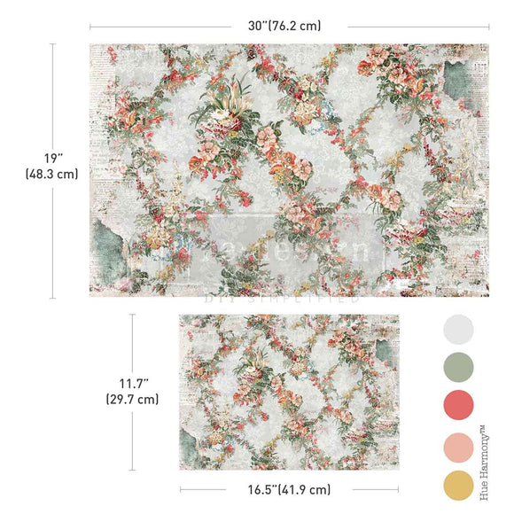 Decoupage Fiber Paper Set Jardin Fleuri