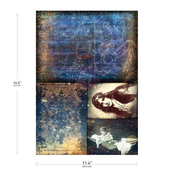 Finnabair A3 Decoupage Fiber Paper Night Dreaming