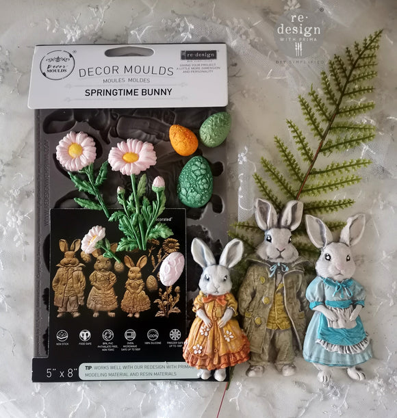 Decor Mould Springtime Bunnies