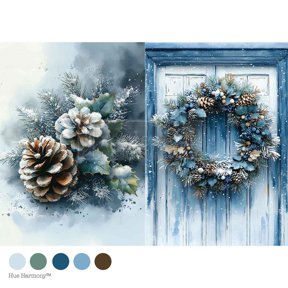 A4 Decoupage Fiber Wreath of Whispers