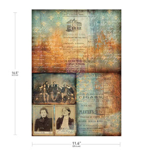Finnabair A3 Decoupage Fiber Paper Chestnut Street