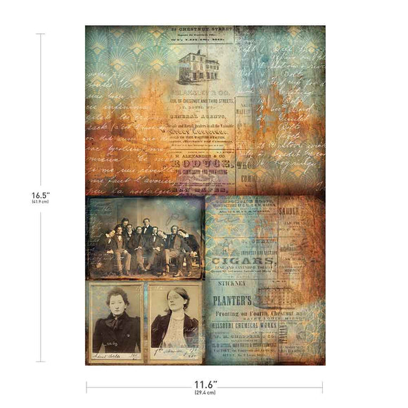 Finnabair A3 Decoupage Fiber Paper Chestnut Street