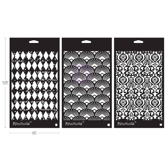 Ltd Edition Finnabair Decadent Walls Stencil Set