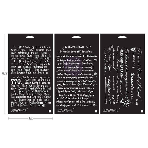 Ltd Edition Finnabair Old PagesStencil Set (Copy)