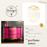 Decor Transfer Gold Foil Kacha Perfume Notes